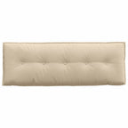 Cuscino per Schiena Crema 140 x 50 cm Tessuto in Microfibra