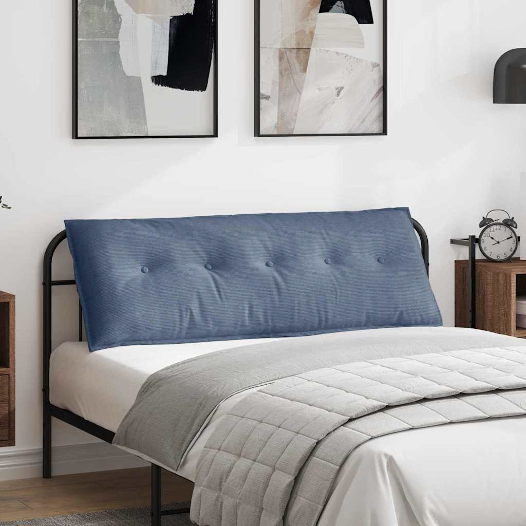 Cuscino per Schiena Blu 140 x 50 cm Tessuto in Cords
