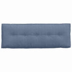 Cuscino per Schiena Blu 140 x 50 cm Tessuto in Cords