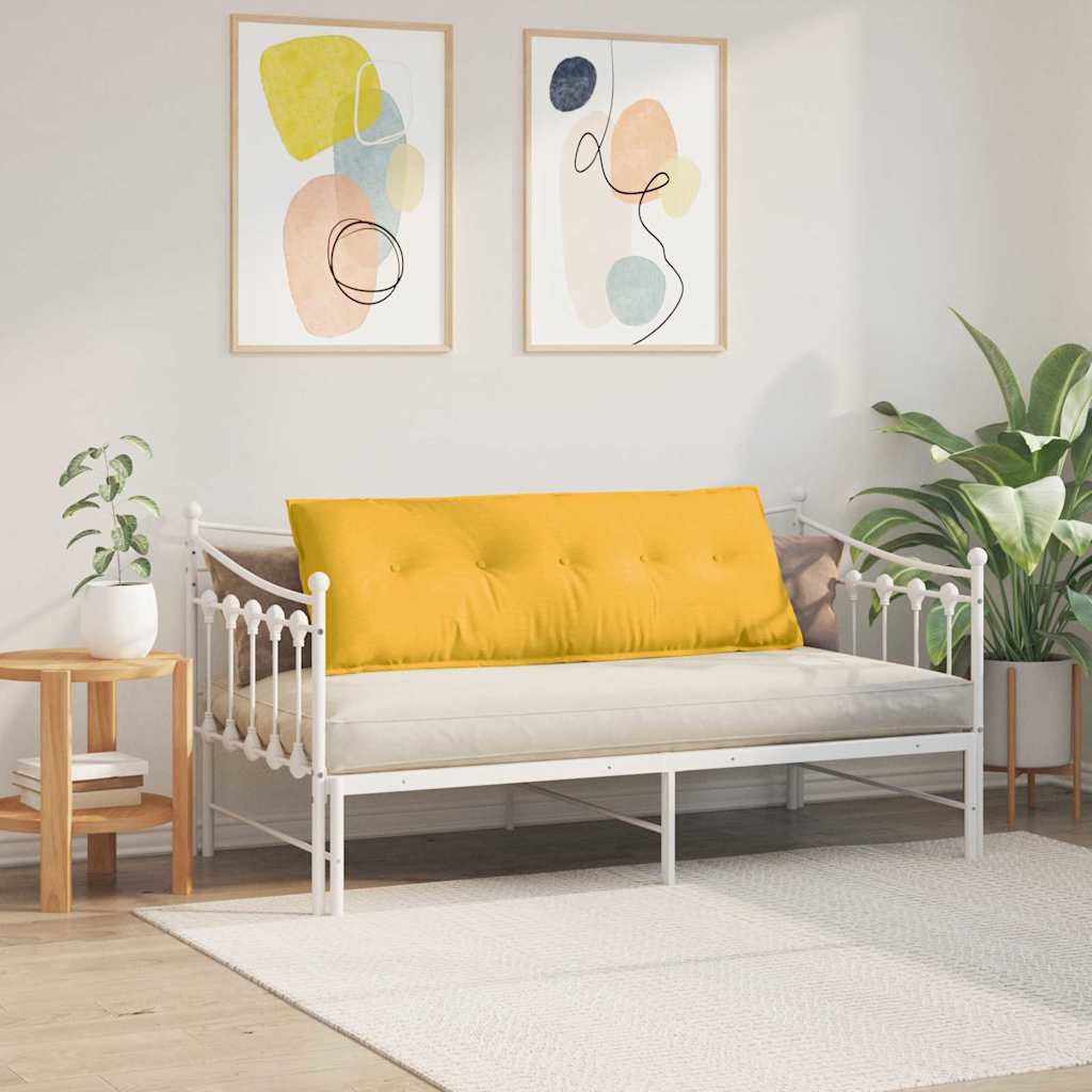 Cuscino per Schiena Giallo Chiaro 140 x 50 cm Tessuto in Cords