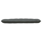 Cuscino per Schiena Grigio scuro 160 x 19 x 50 cm Tessuto