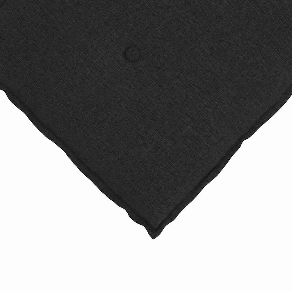 Cuscino per Schiena Nero 160 x 19 x 50 cm Tessuto