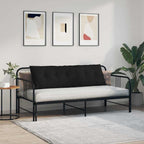Cuscino per Schiena Nero 160 x 19 x 50 cm Tessuto