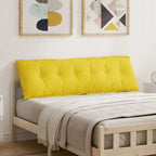 Cuscino per Schiena Giallo Chiaro 160 x 19 x 50 cm Tessuto