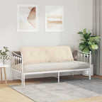 Cuscino per Schiena Beige 160 x 50 cm Tessuto in Microfibra