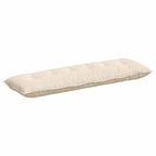 Cuscino per Schiena Beige 160 x 50 cm Tessuto in Microfibra