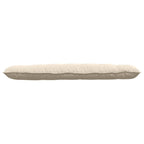 Cuscino per Schiena Beige 160 x 50 cm Tessuto in Microfibra