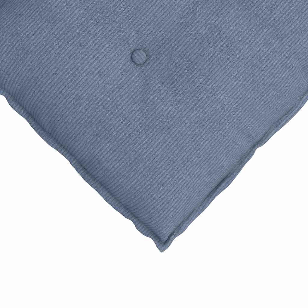 Cuscino per Schiena Blu 160 x 50 cm Tessuto in Cords