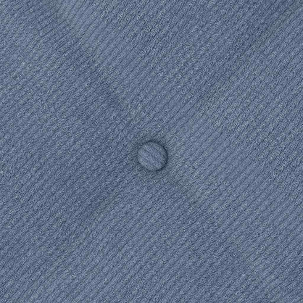 Cuscino per Schiena Blu 160 x 50 cm Tessuto in Cords