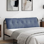 Cuscino per Schiena Blu 160 x 50 cm Tessuto in Cords