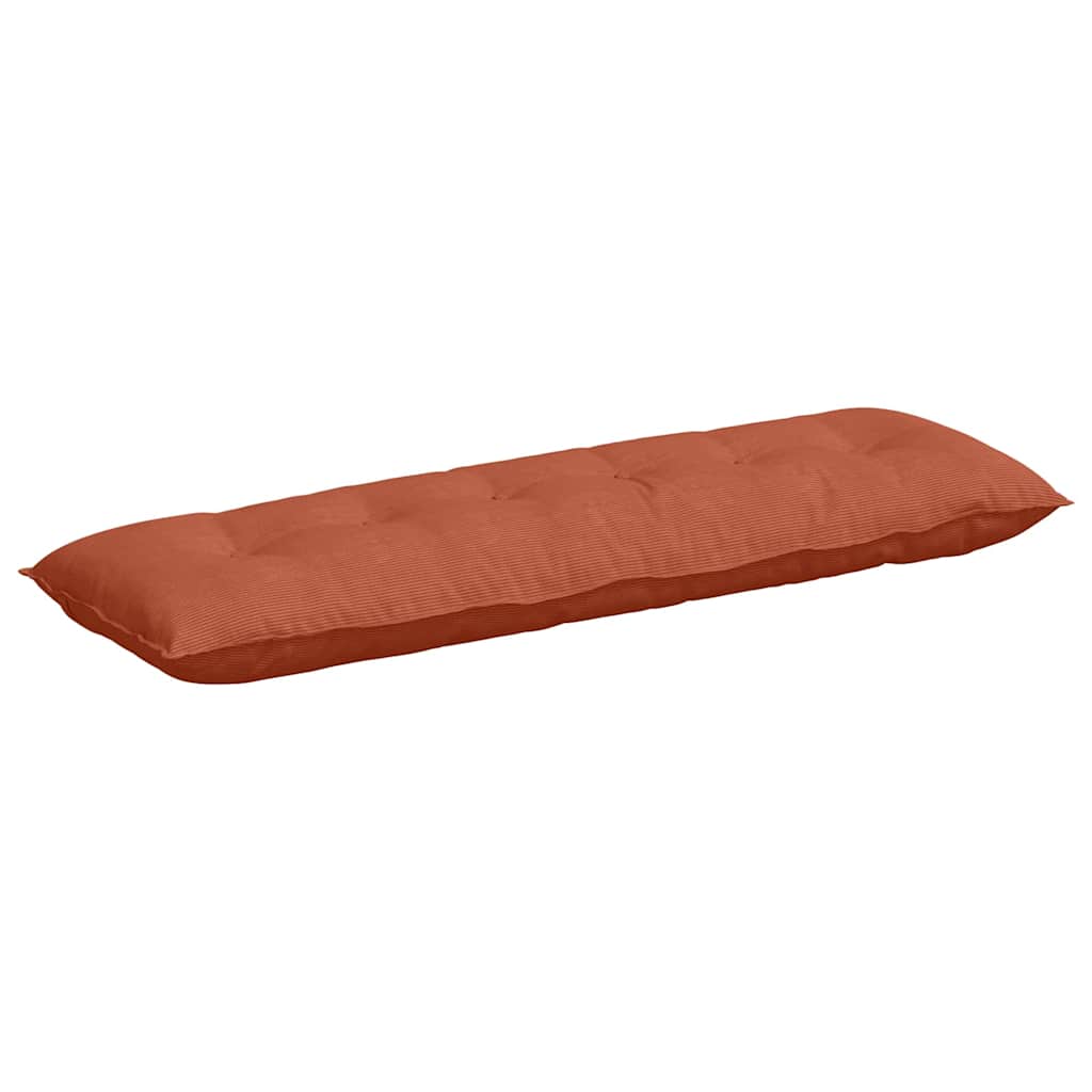 Cuscino per Schiena Rosso Arancio 160 x 50 cm Tessuto in Cords