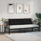 Cuscino per Schiena Nero 180 x 19 x 50 cm Tessuto