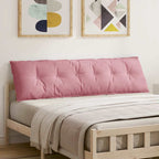 Cuscino per Schiena Rosa 180 x 50 cm Tessuto in Cords