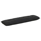 Cuscino per Schiena Nero 180 x 50 cm Tessuto in Cords