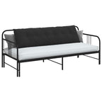 Cuscino per Schiena Nero 180 x 50 cm Tessuto in Cords