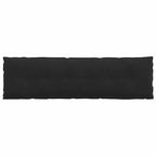 Cuscino per Schiena Nero 180 x 50 cm Tessuto in Cords