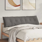 Cuscino per Schiena Grigio chiaro 180 x 50 cm Tessuto in Cords