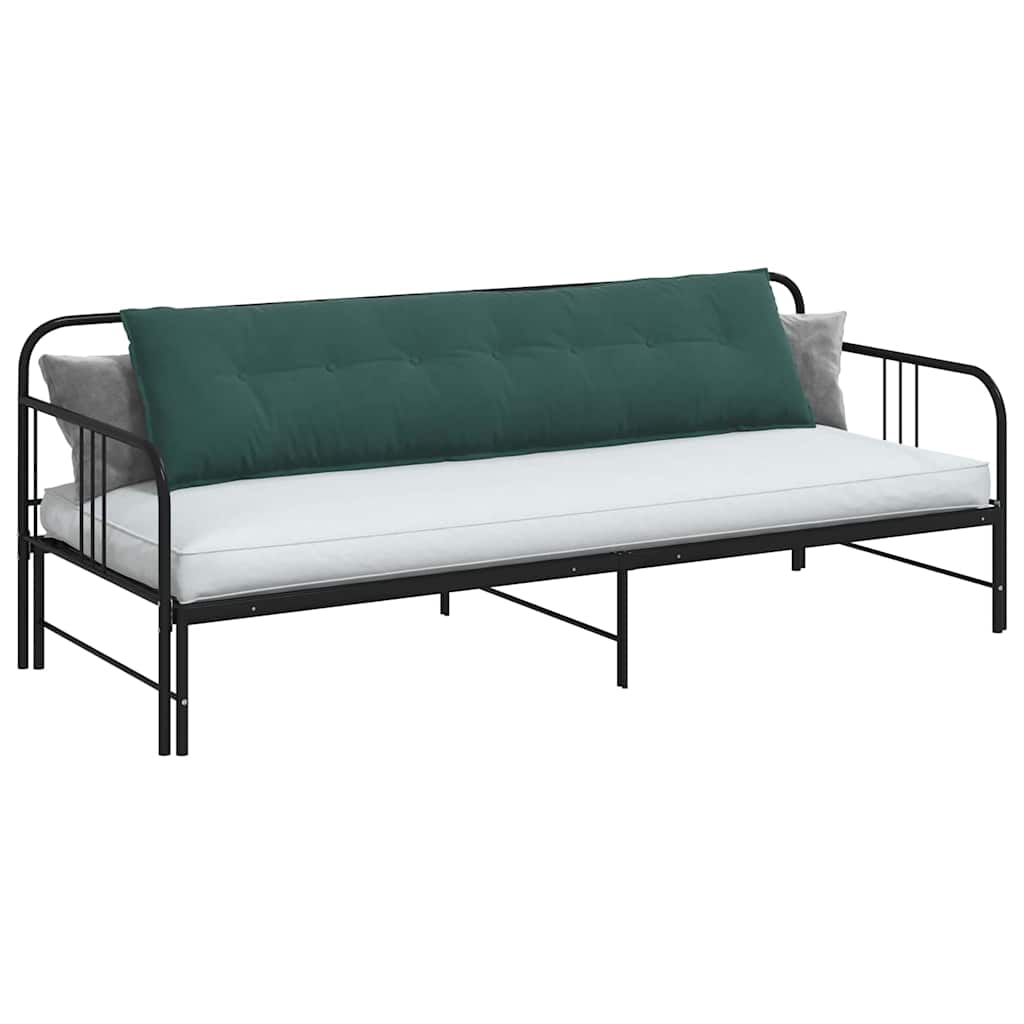 Cuscino per Schiena Verde Scuro 200 x 50 cm Tessuto in Cords
