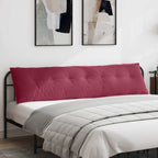 Cuscino per Schiena Rosso Vino 200 x 50 cm Tessuto in Cords
