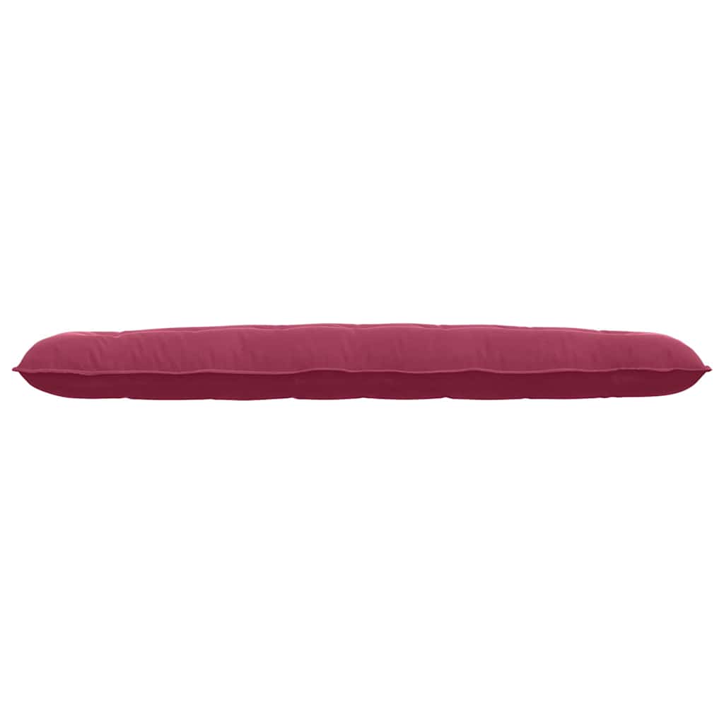 Cuscino per Schiena Rosso Vino 200 x 50 cm Tessuto in Cords