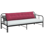 Cuscino per Schiena Rosso Vino 200 x 50 cm Tessuto in Cords