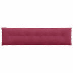 Cuscino per Schiena Rosso Vino 200 x 50 cm Tessuto in Cords