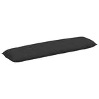 Cuscino per Schiena Nero 200 x 50 cm Tessuto in Microfibra