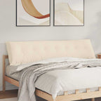 Cuscino per Schiena Beige 200 x 50 cm Tessuto in Microfibra