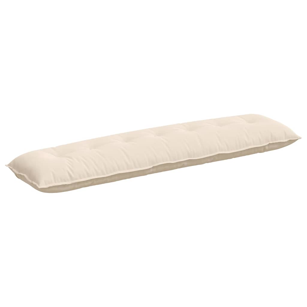 Cuscino per Schiena Beige 200 x 50 cm Tessuto in Microfibra