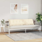 Cuscino per Schiena Crema 200 x 50 cm Tessuto in Cords
