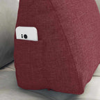 Cuscino per Schiena Rosso Vino 45 x 20 x 35 cm Tessuto