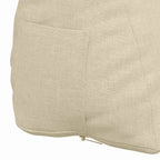 Cuscino per Schiena Crema 45 x 20 x 35 cm Tessuto