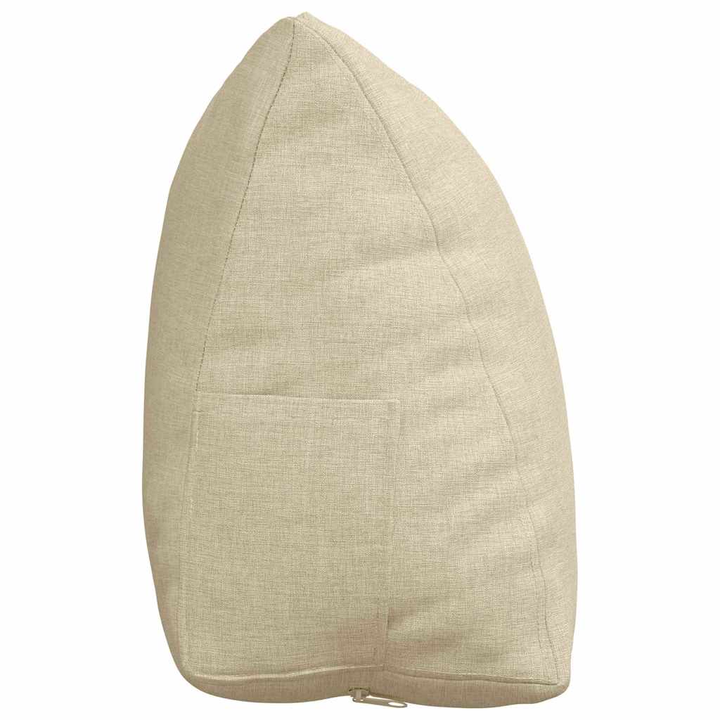 Cuscino per Schiena Crema 45 x 20 x 35 cm Tessuto