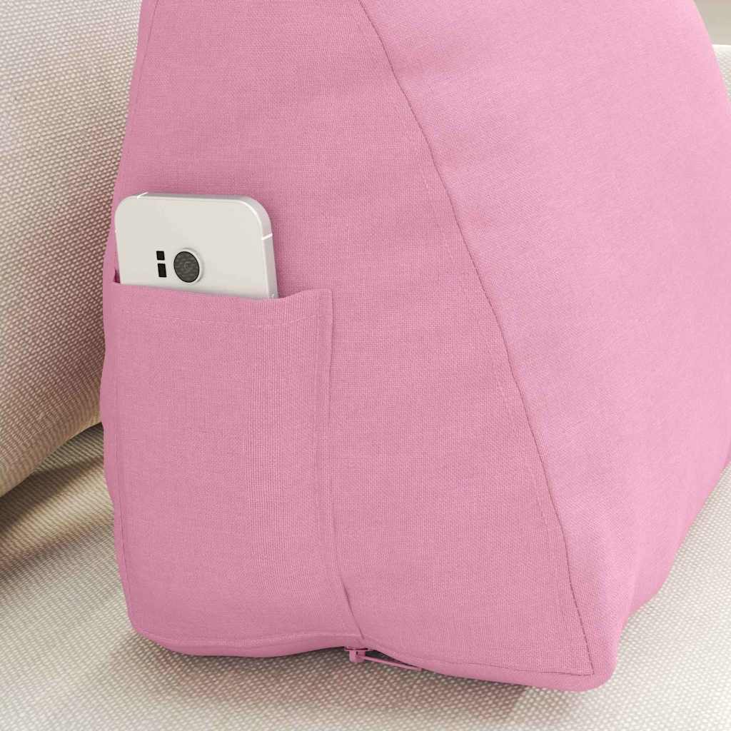 Cuscino per Schiena Rosa 45 x 20 x 35 cm Tessuto