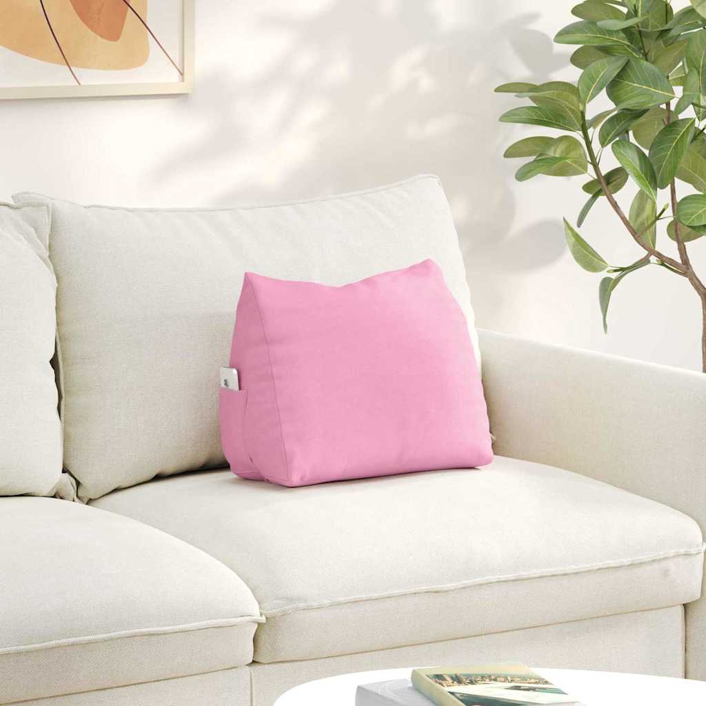 Cuscino per Schiena Rosa 45 x 20 x 35 cm Tessuto