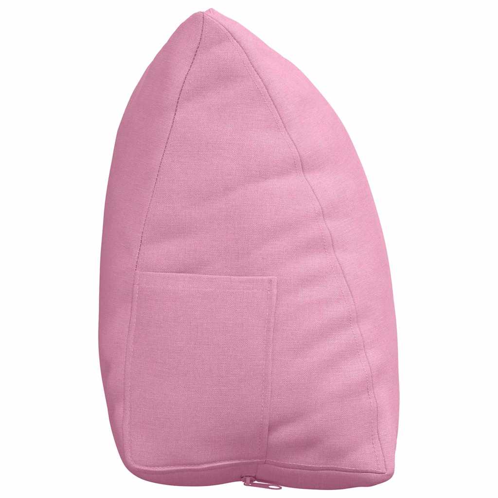 Cuscino per Schiena Rosa 45 x 20 x 35 cm Tessuto