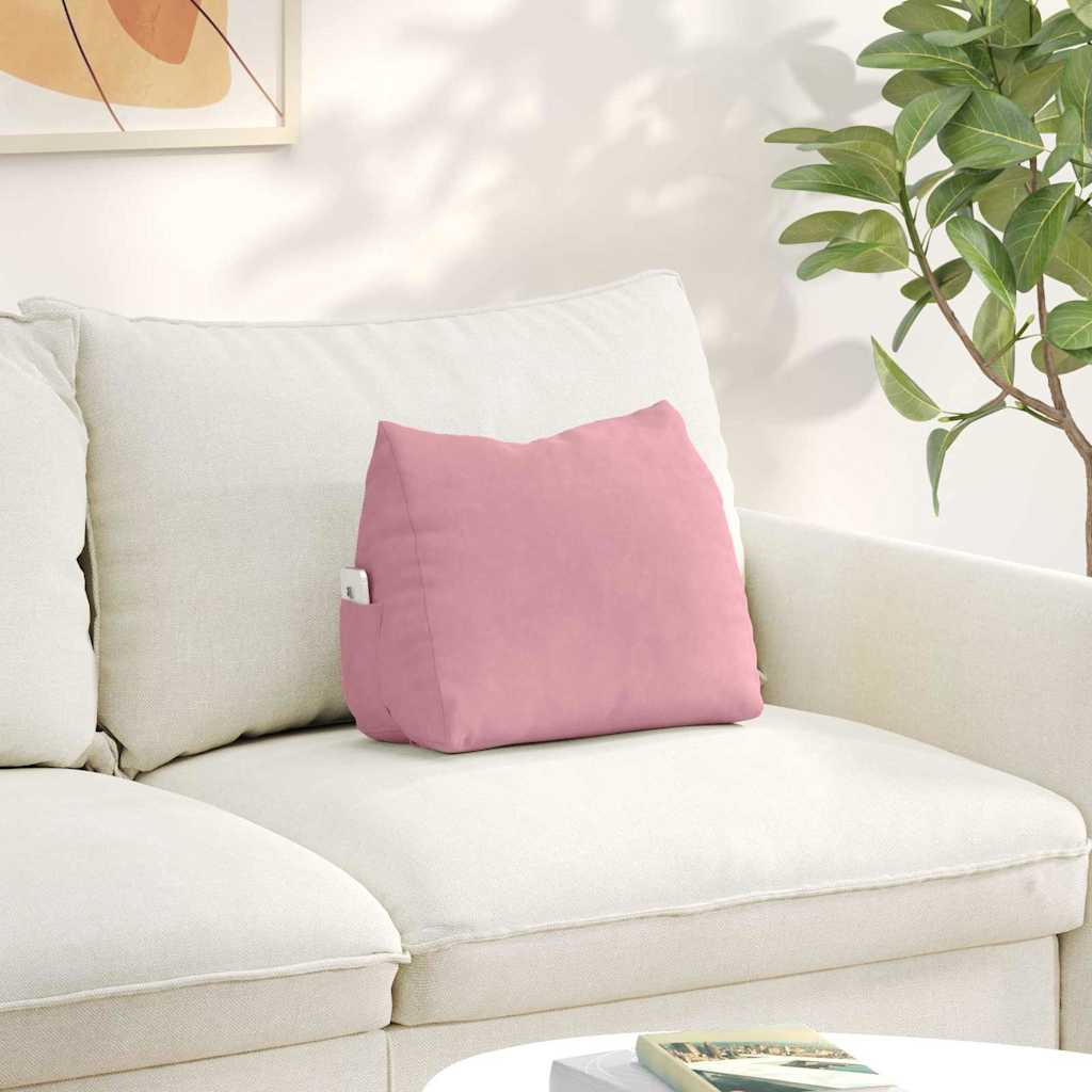 Cuscino per Schiena Rosa 45 x 20 x 35 cm Tessuto in Cords