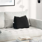 Cuscino per Schiena Nero 45 x 20 x 35 cm Tessuto in Cords