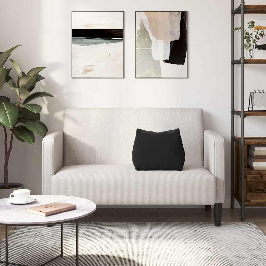 Cuscino per Schiena Nero 45 x 20 x 35 cm Tessuto in Cords