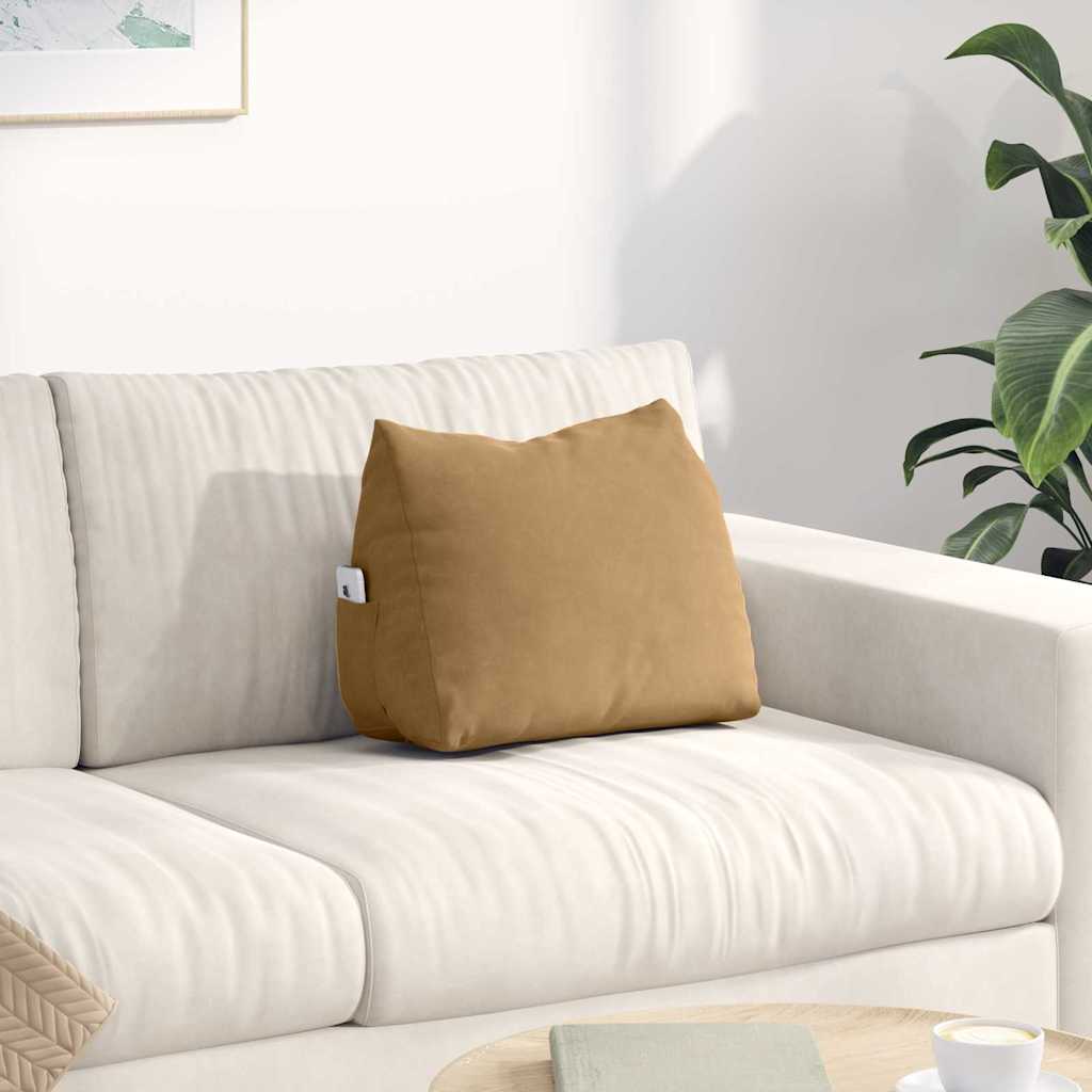 Cuscino per Schiena Marrone 45 x 20 x 35 cm Tessuto in Cords