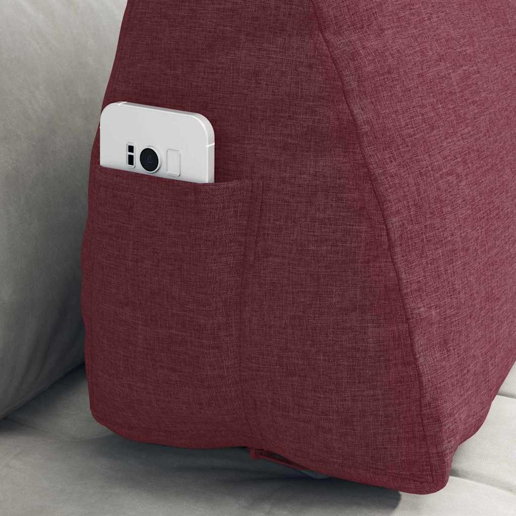 Cuscino per Schiena Rosso Vino 60 x 20 x 50 cm Tessuto