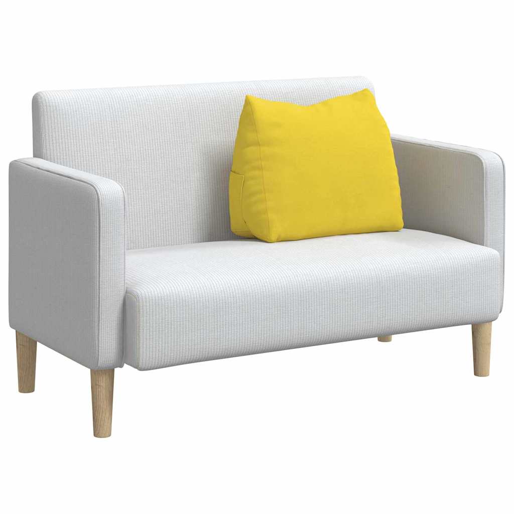 Cuscino per Schiena Giallo Chiaro 60 x 20 x 50 cm Tessuto
