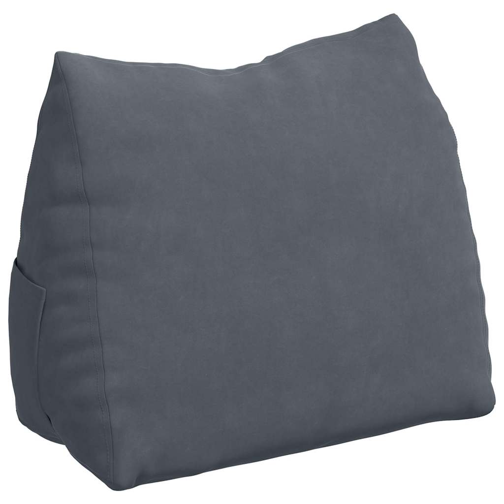 Cuscino per Schiena Grigio scuro 60 x 20 x 50 cm