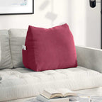 Cuscino per Schiena Rosso Vino 60 x 20 x 50 cm Tessuto in Cords