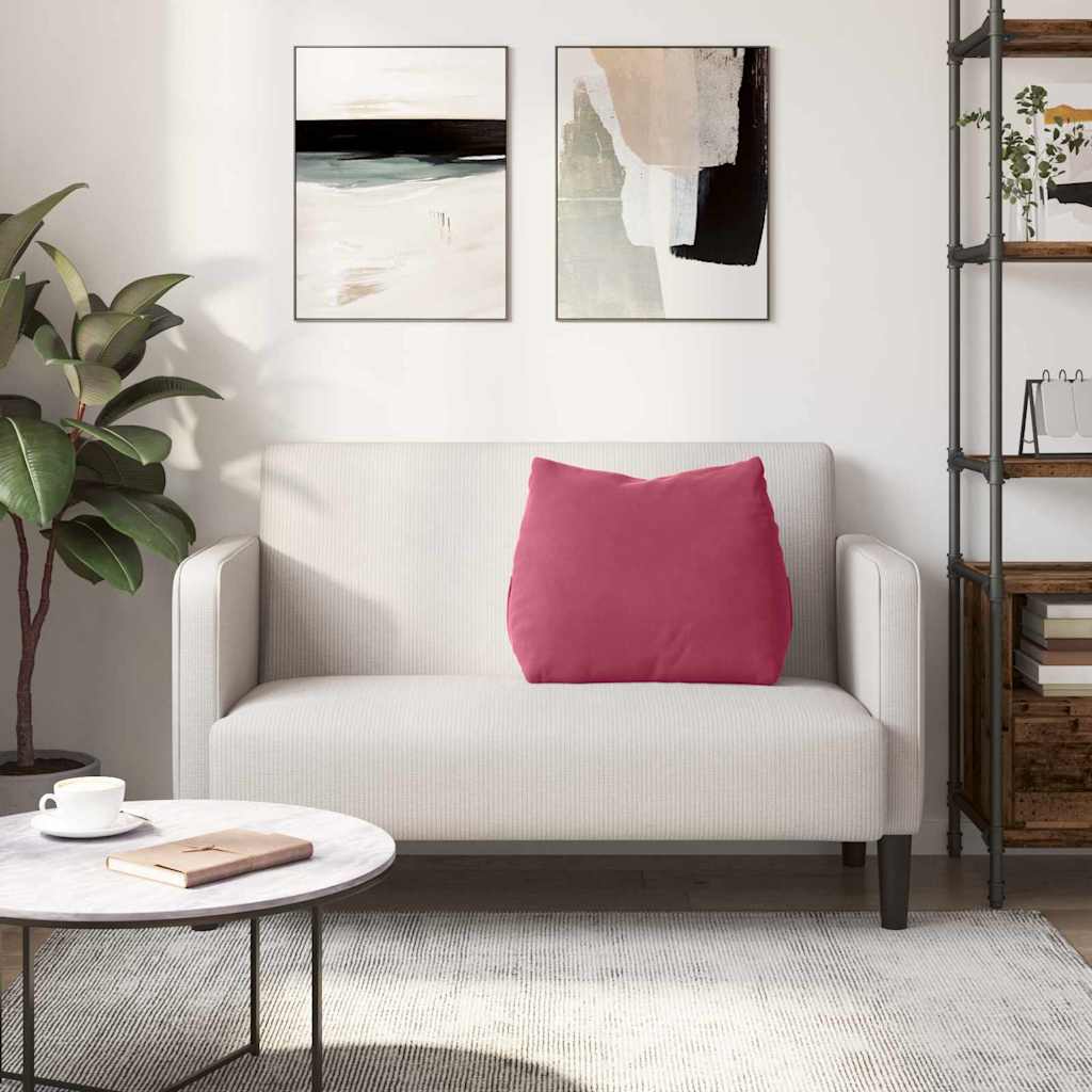 Cuscino per Schiena Rosso Vino 60 x 20 x 50 cm Tessuto in Cords