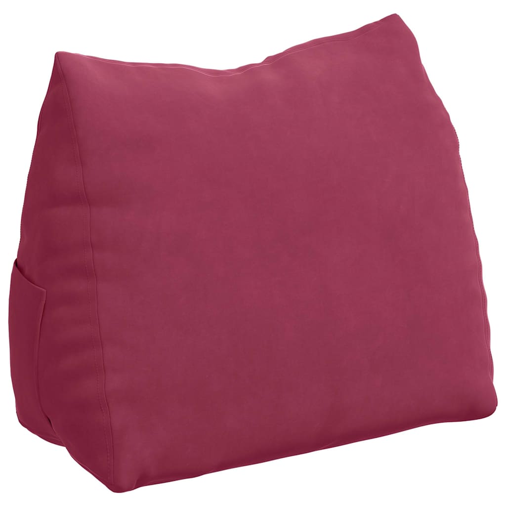 Cuscino per Schiena Rosso Vino 60 x 20 x 50 cm Tessuto in Cords
