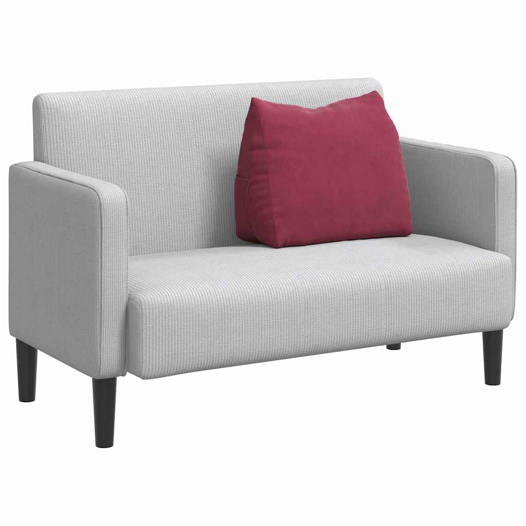 Cuscino per Schiena Rosso Vino 60 x 20 x 50 cm Tessuto in Cords