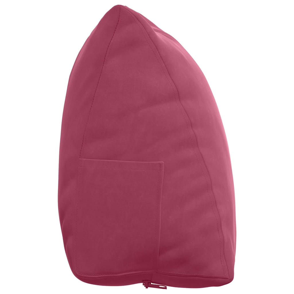 Cuscino per Schiena Rosso Vino 60 x 20 x 50 cm Tessuto in Cords