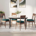 Cuscini per Seduta 4 pcs Verde Scuro 40 x 40 x 12 cm Tessuto