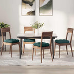 Cuscini per Seduta 4 pcs Verde Scuro 40 x 40 x 12 cm Tessuto